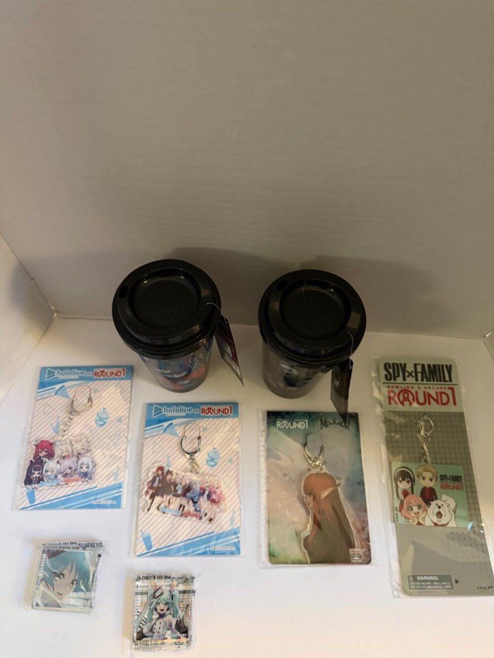 Anime Merch Bundle JJK Tumblers + Round1 Keychains Miku Hololive New